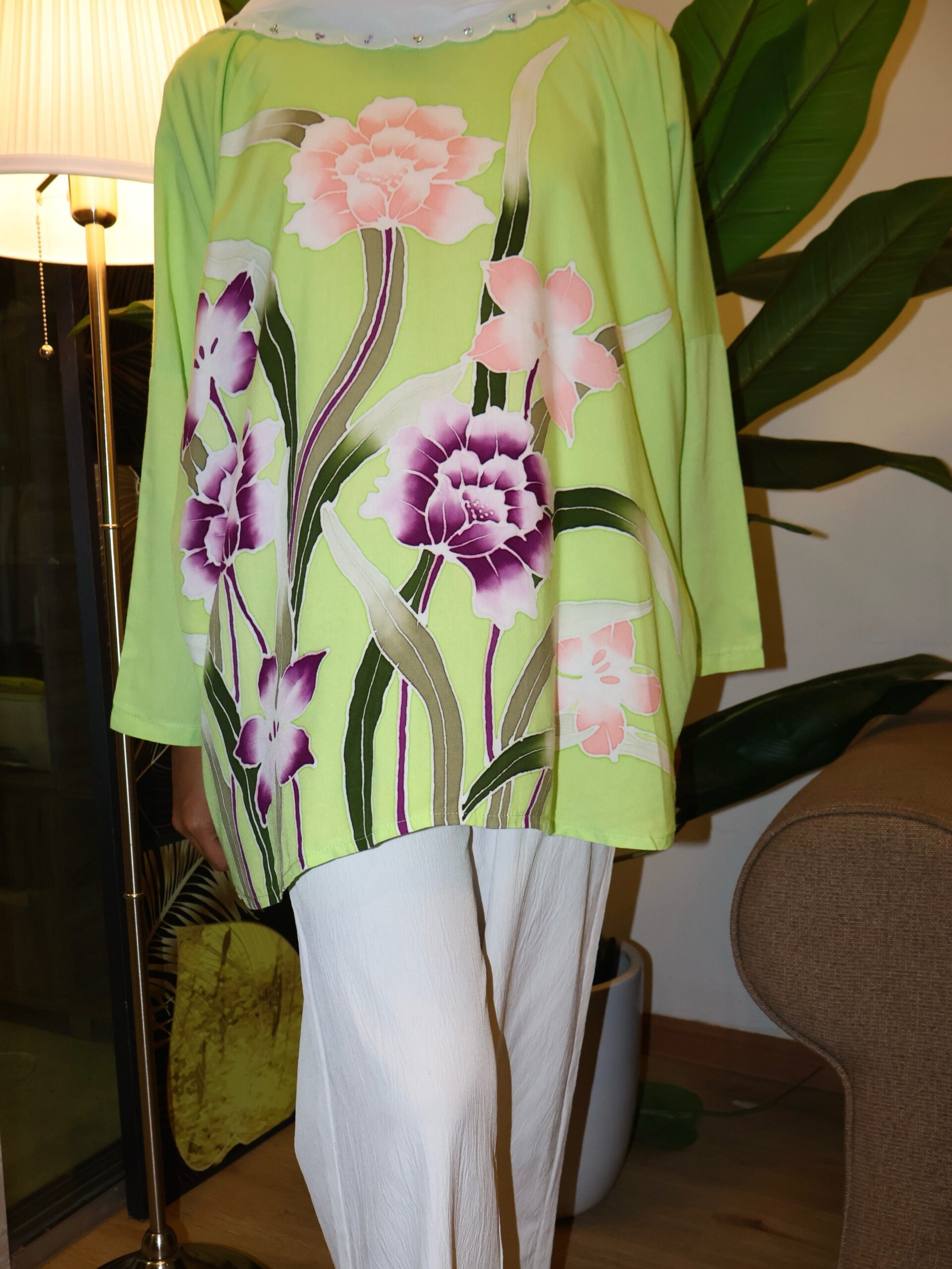Exclusive Batik Lukis blouse (apple green)