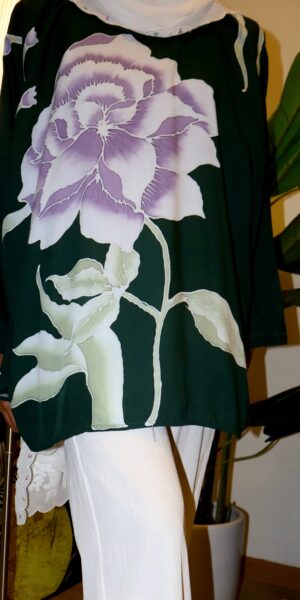 Exclusive Batik Lukis blouse (Emerald Green)