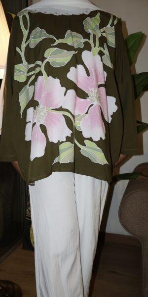 Exclusive Batik Lukis blouse (Dark Moss Green)