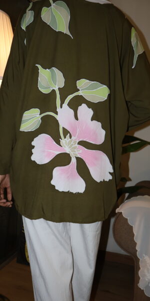Exclusive Batik Lukis blouse (Dark Moss Green) - Image 2