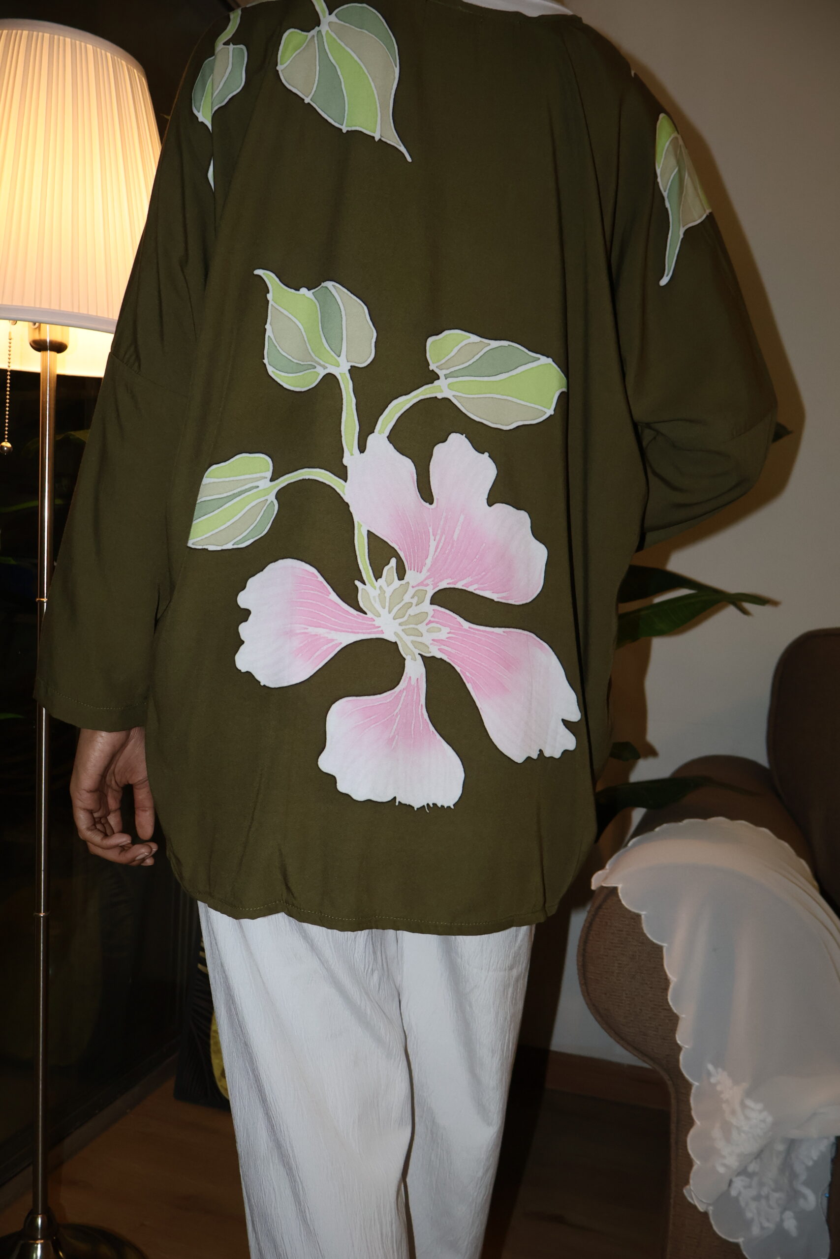 Exclusive Batik Lukis blouse (Dark Moss Green) - Image 2