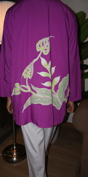 Exclusive Batik Lukis blouse (purple) - Image 2