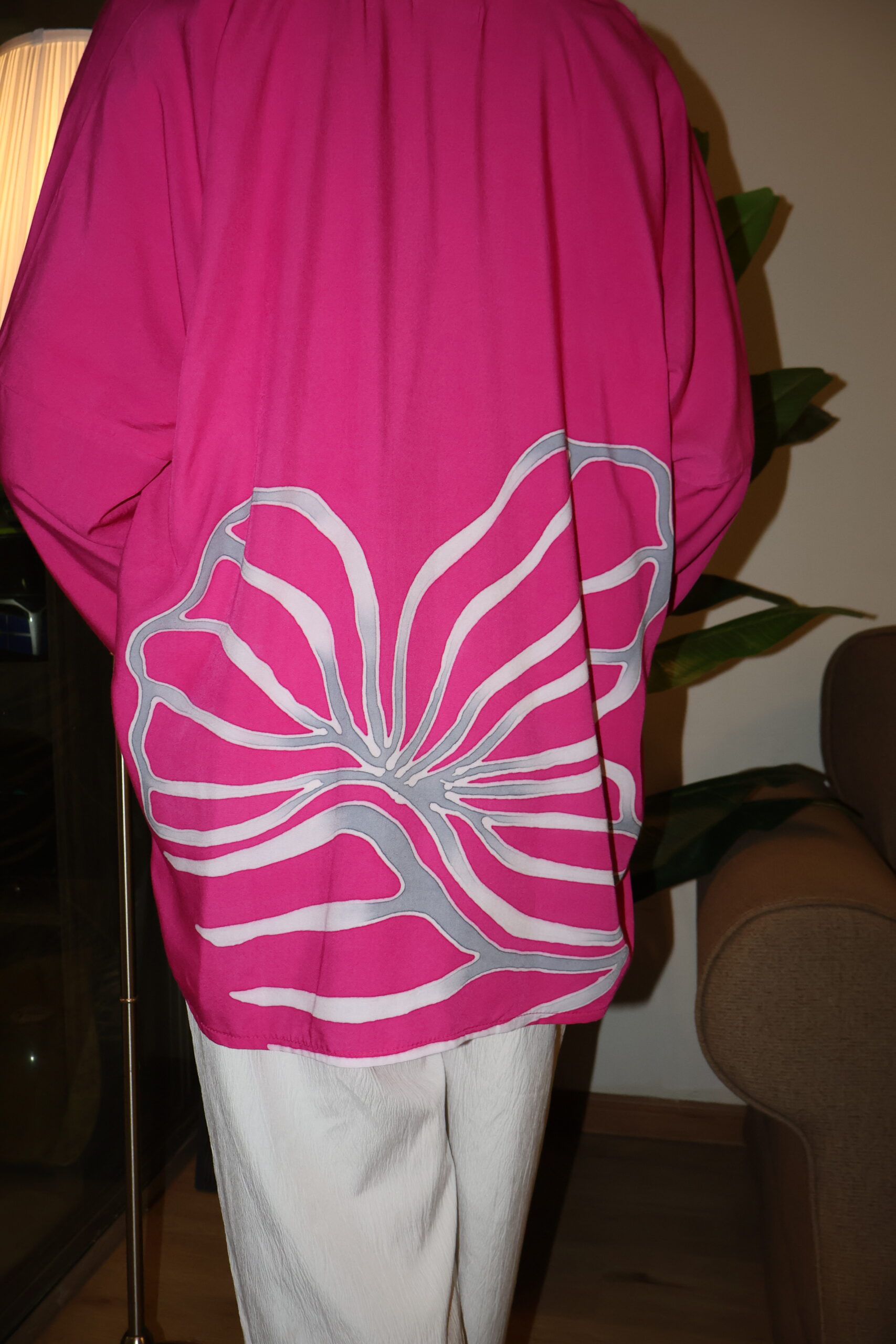 Exclusive Batik Lukis blouse (pink) - Image 2