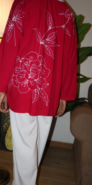 Exclusive Batik Lukis blouse (Red) - Image 2