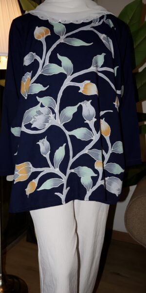 Exclusive Batik Lukis blouse (blue black)