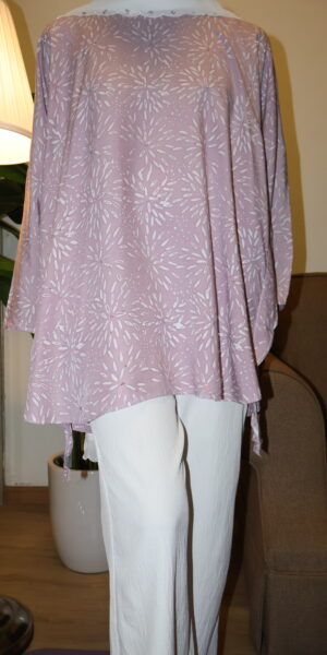 Stamped Batik Blouse With diamonds (Plum)